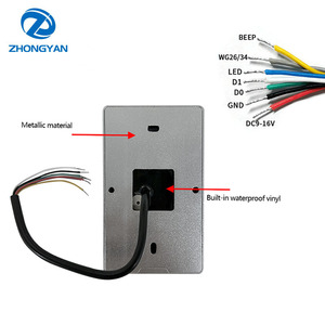 Lettore di controllo accessi IP68 impermeabile di prossimità 13.56Mhz 125Khz ID Card Reader Wiegand 26 Bit Output Connect Controller - Product Image 2