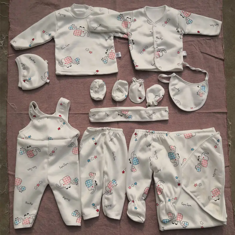 Conjunto de ropa de bebé Unisex, monos personalizados de 11 piezas, conjunto de pantalones para niño y niña, conjuntos de regalo para bebé