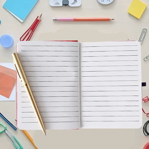 For FSC Recycled A6 <strong>Notebook</strong> Hard Cover <strong>Printed</strong> Leather Journal <strong>with</strong> <strong>Elastic</strong> Band and Pen Loose-leaf Binding for School Use - Product Image 3