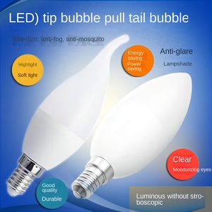 Pointed Light Bulb C37 <strong>3W</strong> 5W 7W 9W <strong>E14</strong> E27 <strong>Led</strong> Bulb Home Candle Lamp <strong>Led</strong> Ceiling Lamp Wall Light Bulb Chandeliers C37 Bub - Product Image 4