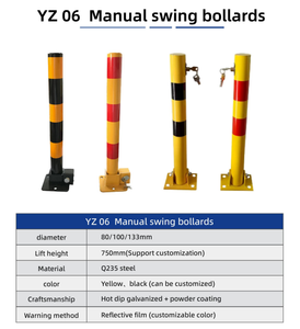 עמודי נירוסטה עמידים בפני פגיעות, להתקנה על פני השטח, עם מחזירי אור פריזמטיים בעלי עוצמה גבוהה, הגנה בתקן IP68, מותאמים אישית עבור - Product Image 3