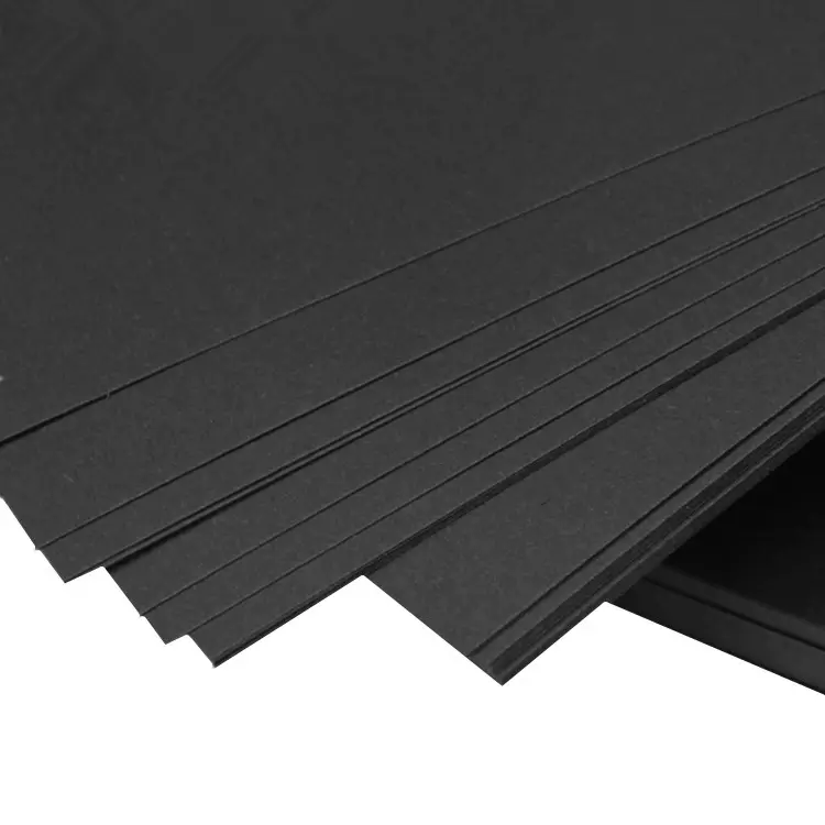 Recycling-Papierpulpe mattschwarzes Papierbrett 250 g 300 g 350 g schwarzes Papier