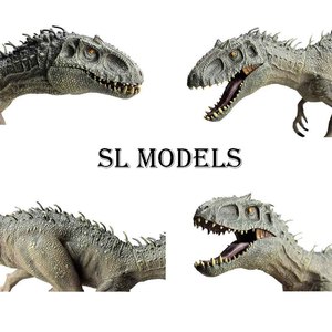 SL模型制造商高品质固体塑料仿真PVC大型Indominus Rex模型霸王龙恐龙玩具 - Product Image 3