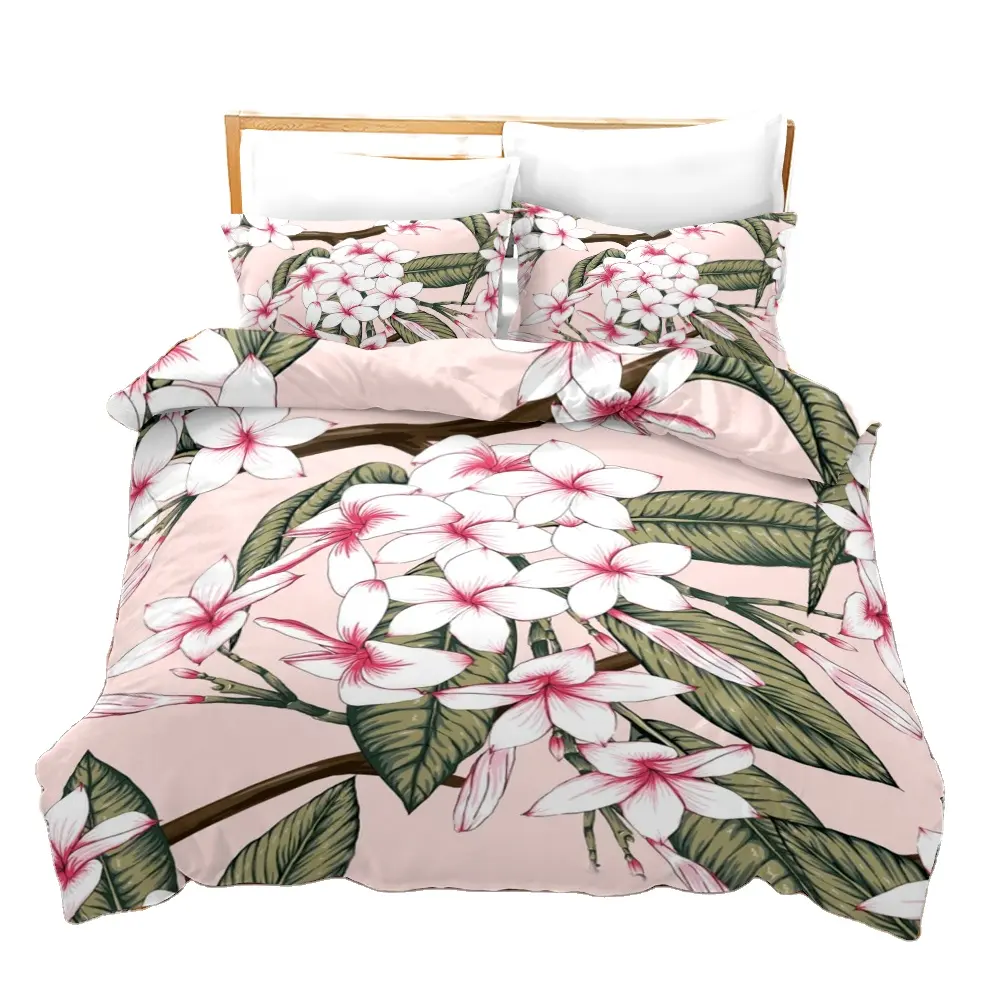 Nuovo stile floreale set di biancheria da letto Fiore 3rd design moderno duvet copre no dissolvenza lenzuolo di lusso set