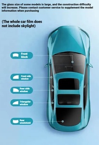 Otomatik arka cam gizlilik filmi 1.52x30m 30% VLT için karartma çizilmeye dayanıklı isı ve UV blok tonu arabalar - Product Image 6