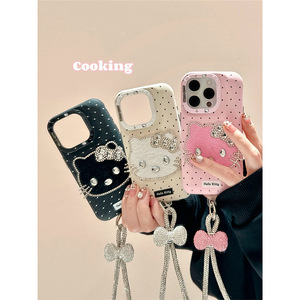 Ins damla tutkal siyah yıldız KT Kitty Hello Kitty telefon iphone için kılıf 16 15 14 13 12 11 artı/pro/pro Max ve telefon için X/xs/xr
