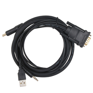 VCOM 1,8 M 1080P 60Hz VGA a HDMI Cable macho a macho con alimentación USB Entrada de audio de 3,5mm para proyector de monitor - Product Image 4