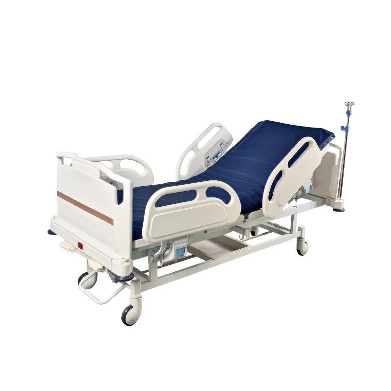 سرير للمرضى ذو وحدة تحكم شاملة للمستشفيات متعدد الوظائف قابل للتعديل كسر سريري للعناية المنزلية للمرضى المسنين سرير مستشفى للتمريض ذو وظيفتين