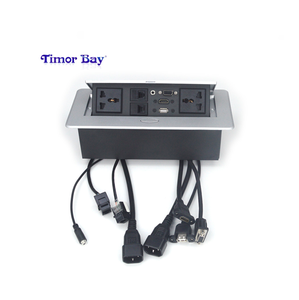 Toma de corriente multifuncional para escritorio de ordenador, conector de alimentación emergente USB - Product Image 1
