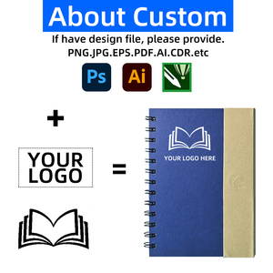 Cuaderno espiral de tapa dura personalizado cubierta de papel Kraft Bloc de notas marcador de página índice de colores cuaderno con notas adhesivas