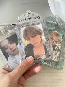 Porta Photo Card Pc Kpop Id Bank Photocard Holder Kpop Fan Card Holders Album <strong>Key</strong> Chain Mini Binder Pvc Protector Frame <strong>Pouch</strong> - Product Image 6