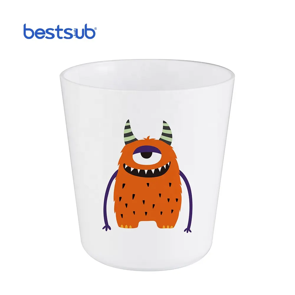 BestSub-vasos de plástico de polímero para niños, sublimación personalizada, venta al por mayor