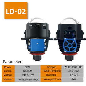 100w <span class=keywords><strong>2.5</strong></span>英寸汽车镜头汽车前照灯改装双发光二极管投影仪双反射器前照灯灯泡