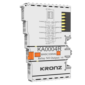 KRONZ 4チャネル産業用イーサネットバスModbus IOモジュール24VDC 45mAリレー出力IP20リモートI/O端子 - Product Image 1