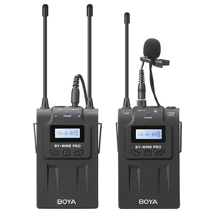 BOYA WM8 Pro-K1 Không Dây Lavalier Microphone Hệ Thống Âm Thanh Recorder Transmitter Với Receiver Cho Canon Cho Nikon Cho Di Động