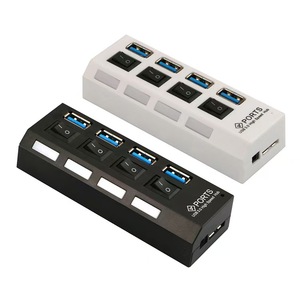 4端口USB 3.0充电集线器独立电源开关5gbps分路器扩展多功能USB 30集线器30独立库存 - Product Image 3