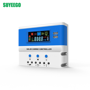 Контроллер SUYEEGO PWM 10a 20a 30a 40a 50a 60a 12v 24v двойной USB Контроллер заряда панели солнечных батарей с ЖК-дисплеем - Product Image 1