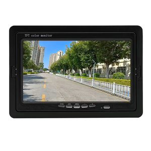 Monitor de pantalla a Color LCD TFT HD de 7 pulgadas para coches 12V-24V Auto CCTV vista trasera inversa soporte de cámara de respaldo TN espejo retrovisor - Product Image 4