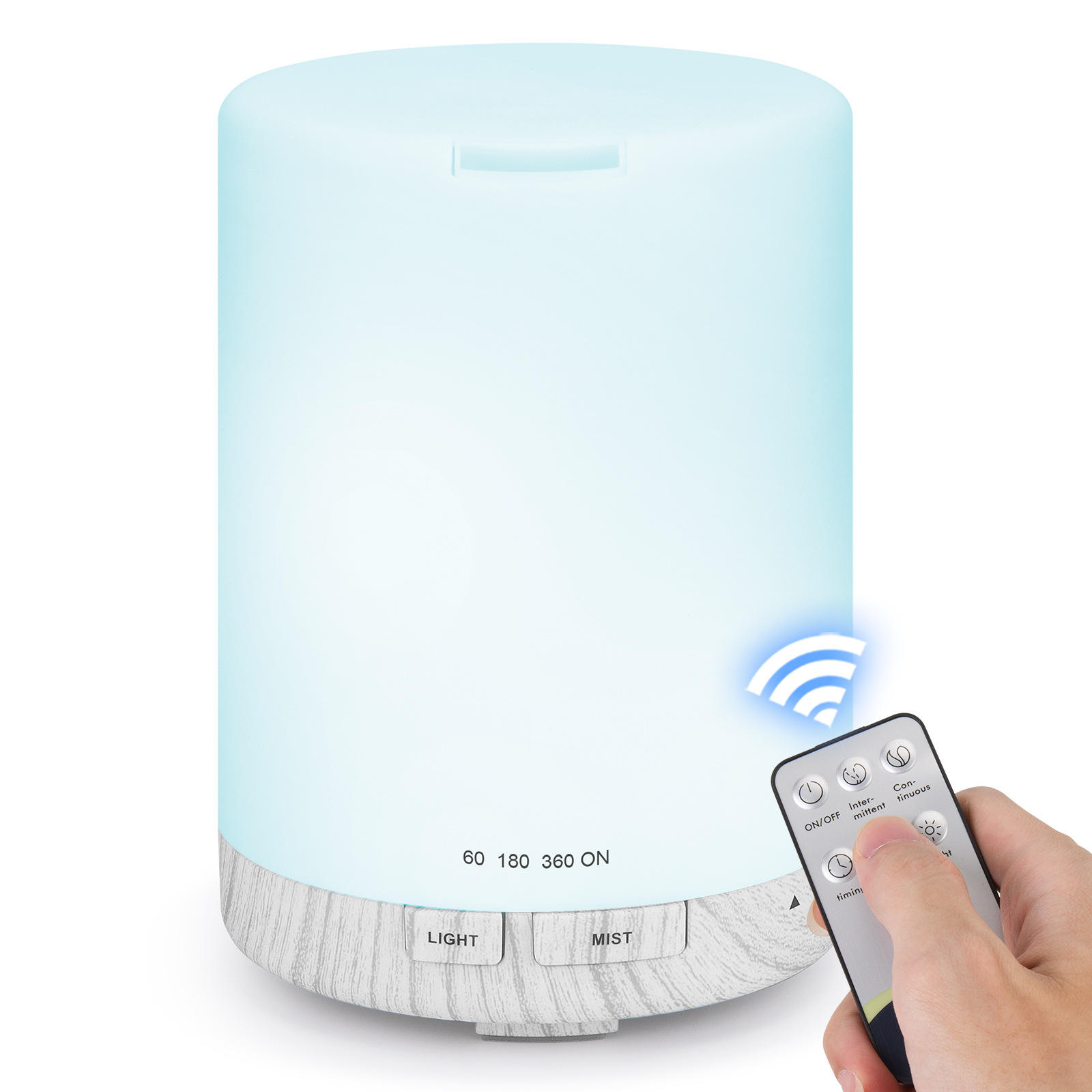 Control remoto de grano de madera blanca