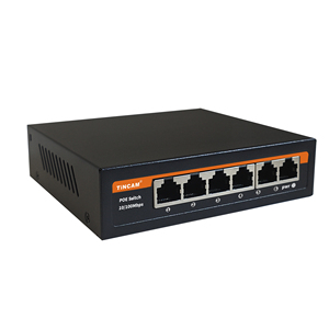 TINCAM süper Mini 6 Port POE anahtarı 48V 100 metre 4 RJ45 POE 10/100M + 2 RJ45 CCTV 10/100M CCTV için küçük boyutlu PoE anahtarları - Product Image 3
