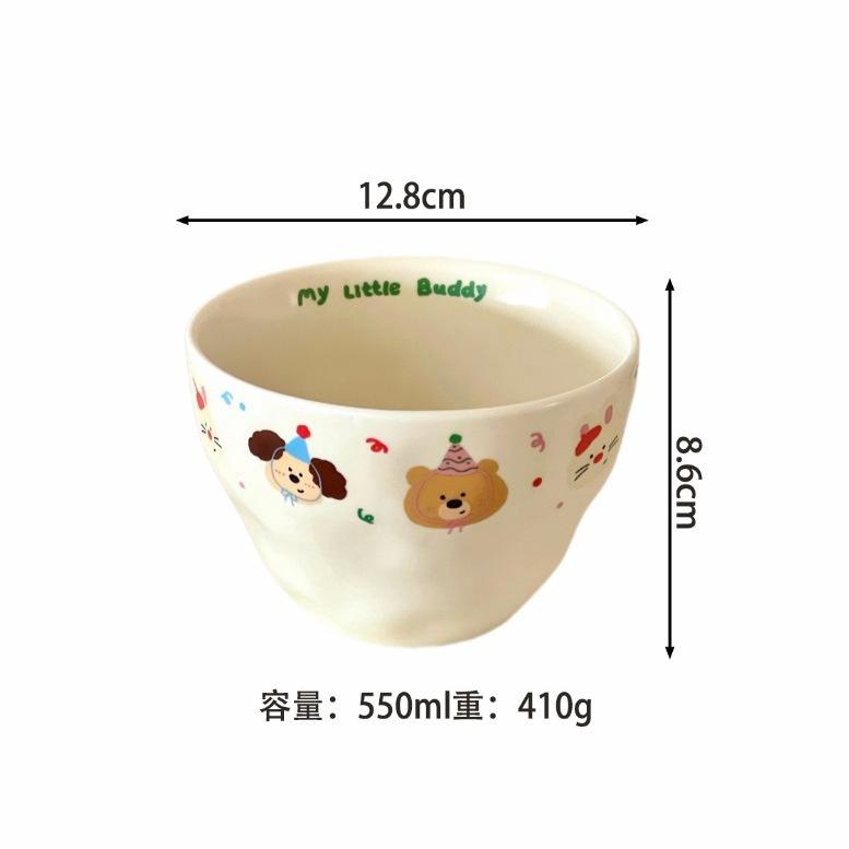 Cuenco de pellizco de mano con letras verdes