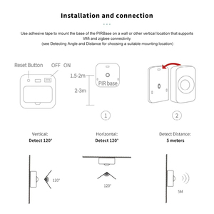 ZigBee/Wi-Fi Умный домашний датчик обнаружения движения, беспроводная офисная охранная сигнализация, охранная сигнализация для мониторинга окружающей среды - Product Image 5