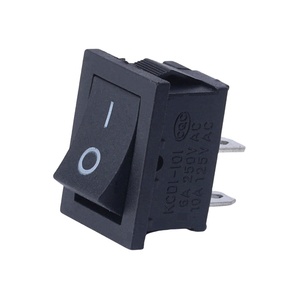 สวิตซ์โยก KCD1-101 KCD2 KCD3 2ขาสีดำสวิตช์6A Spst 250VAC LED แบบเปิดปิด - Product Image 1