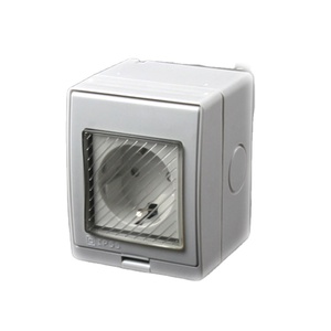 Doppelwandige deutsche Steckdose für den Außenbereich Wasserdichte Steckdosen abdeckung mit EU-Stecker Standard für die Verwendung im WiFi-Netzwerk - Product Image 1