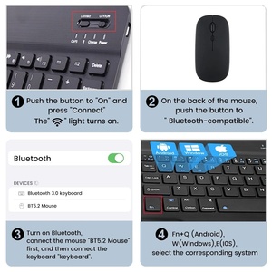 <strong>Bluetooth</strong> Wireless External <strong>Mini</strong> BT <strong>Keyboard</strong> for Mobile Phones Tablets Ipads Miaokong <strong>Keyboard</strong> Teclado Customizable Language - Product Image 5