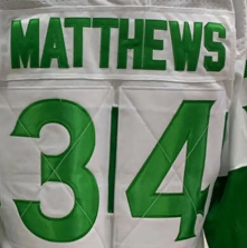 İyi fiyat kaliteli Toronto St. Pats Auston Matthews beyaz dikişli ulusal hokey forması