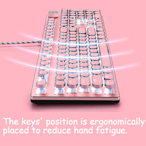 Mobile Game Mechanical <strong>Keyboard</strong> and <strong>Mouse</strong> Retro Punk Blue <strong>Switches</strong> USB Wired for PC Laptop Desktop <strong>Computer</strong> Gamer - Product Image 4