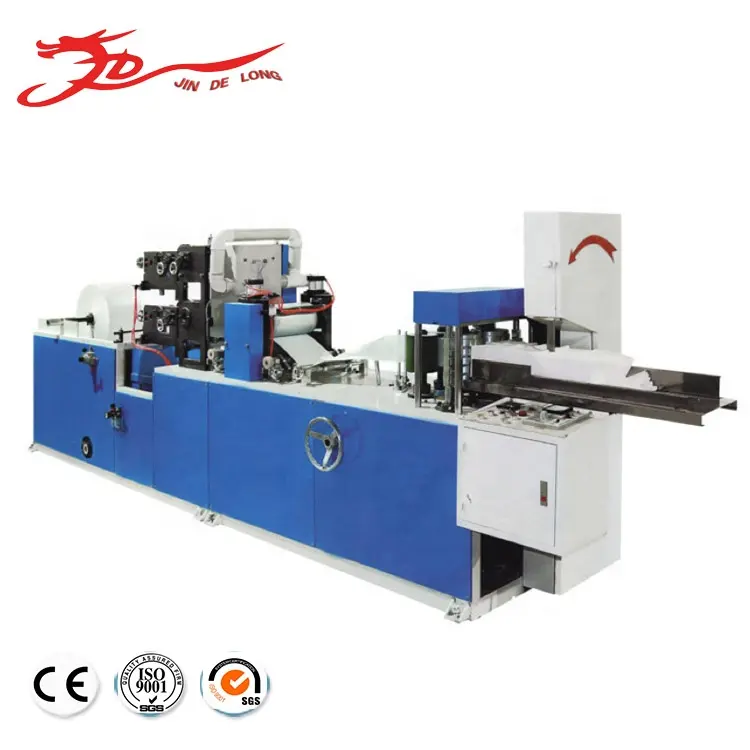 Máquina para hacer servilletas plegables, producto con impresión en color en relieve, papel tisú, precio de fábrica