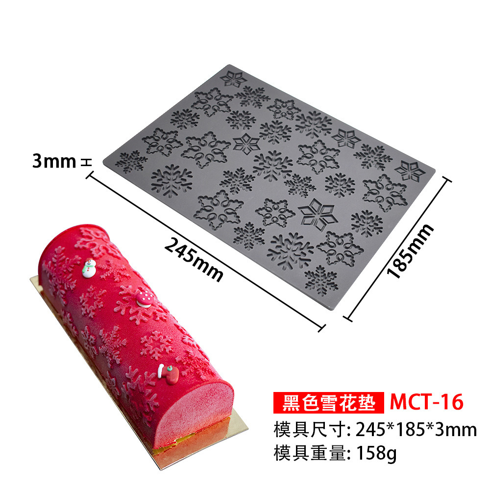(158g) Almohadilla de copo de nieve negro mct-16