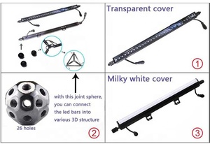 1 m 3D Programmabile DMX Pixel Light bar RGB Indirizzabile Pixel luce lineare 1 metro