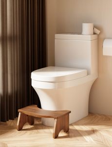 大人の高齢者のためのトイレスツール折りたたみ式アカシアウッドうんち足スクワット