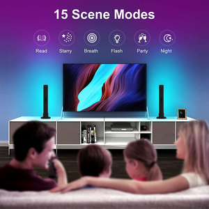 2 adet akış ışık çubuğu BT APP kontrolü akıllı LED ışıklı çubuklar akıllı ortam ışığı eğlence için PC TV odası dekorasyon - Product Image 2
