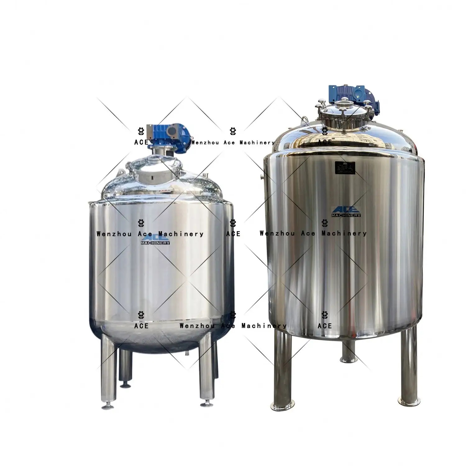 500 Litres 1000 Litres Conical Mixing Tank For Sodium Hypochlorite Hydrochloric Acid