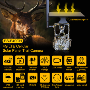 Gran oferta, resistente a prueba de agua grabadora de vídeo, cámara de rastreo con panel solar 4G para cámara de rastreo, función de caza GPS - Product Image 2