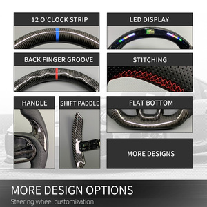 Hyundai <span class=keywords><strong>Elantra</strong></span> N I30N I20N用 2019-<span class=keywords><strong>2025</strong></span>年式 カスタマイズ 鍛造カーボンファイバー 加熱機能付き LEDステアリングホイール 車内アクセサリー - Product Image 5