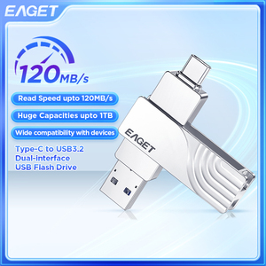 EAGET Pendrive ดิสก์หน่วยความจำโลหะความเร็วสูง,CF30 128GB PCBA & Type-C USB แฟลชไดรฟ์สำหรับคอมพิวเตอร์/โทรศัพท์ - Product Image 2