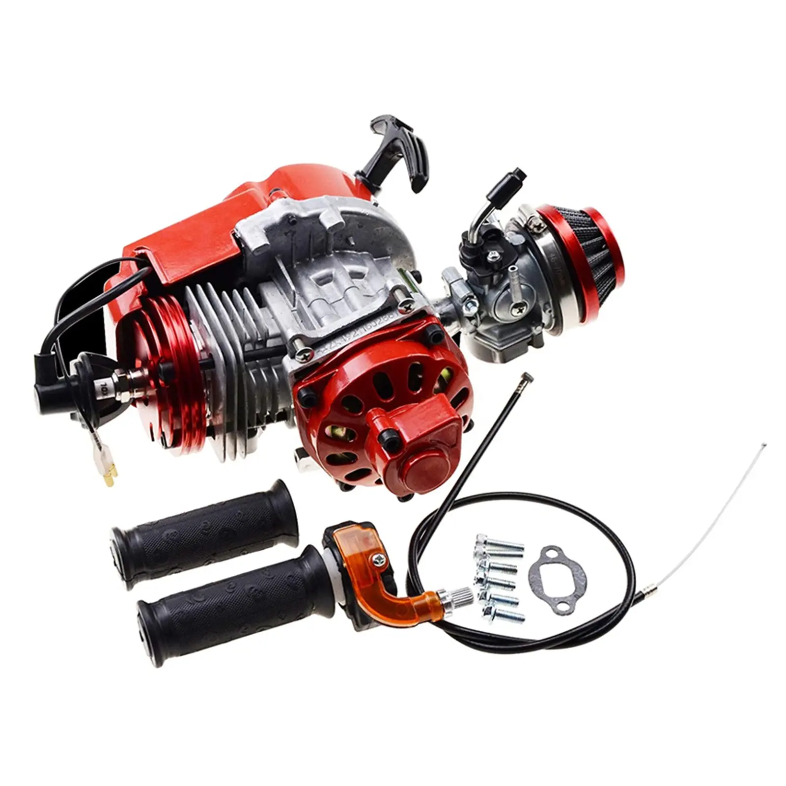 GOOFIT 44-6 motor modificado de 2 tiempos 49cc con Cable de acelerador de barra de manillar para 43cc 47cc 49cc ATV Mini Dirt Bike Scooter