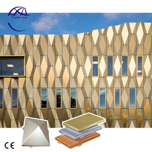 Fogli di rivestimento in alluminio che costruiscono pannello decorativo facciata per sistemi metallici