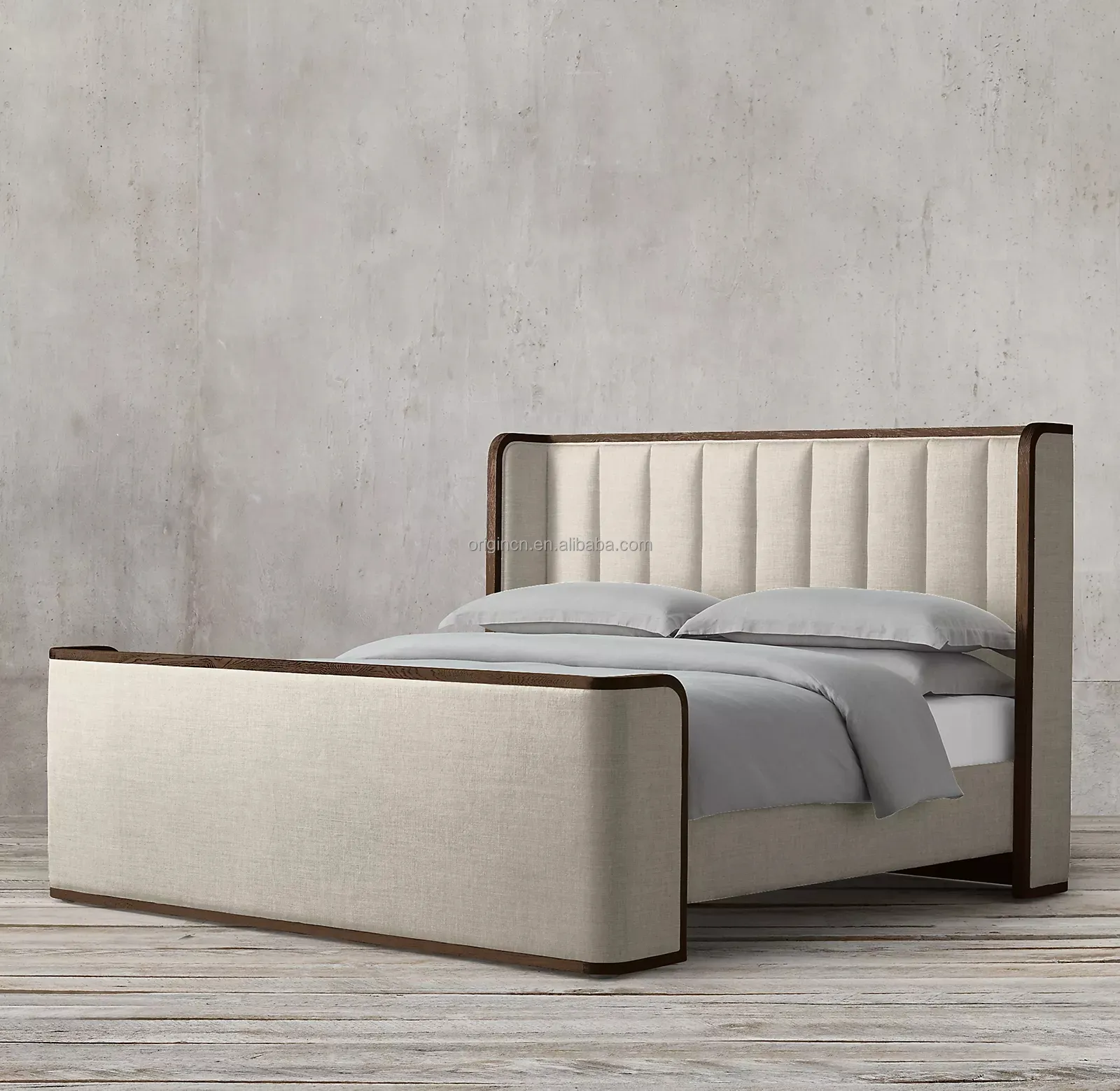 Cama de luxo romântica interior da sala de estar móveis cama king size cama de madeira sólida