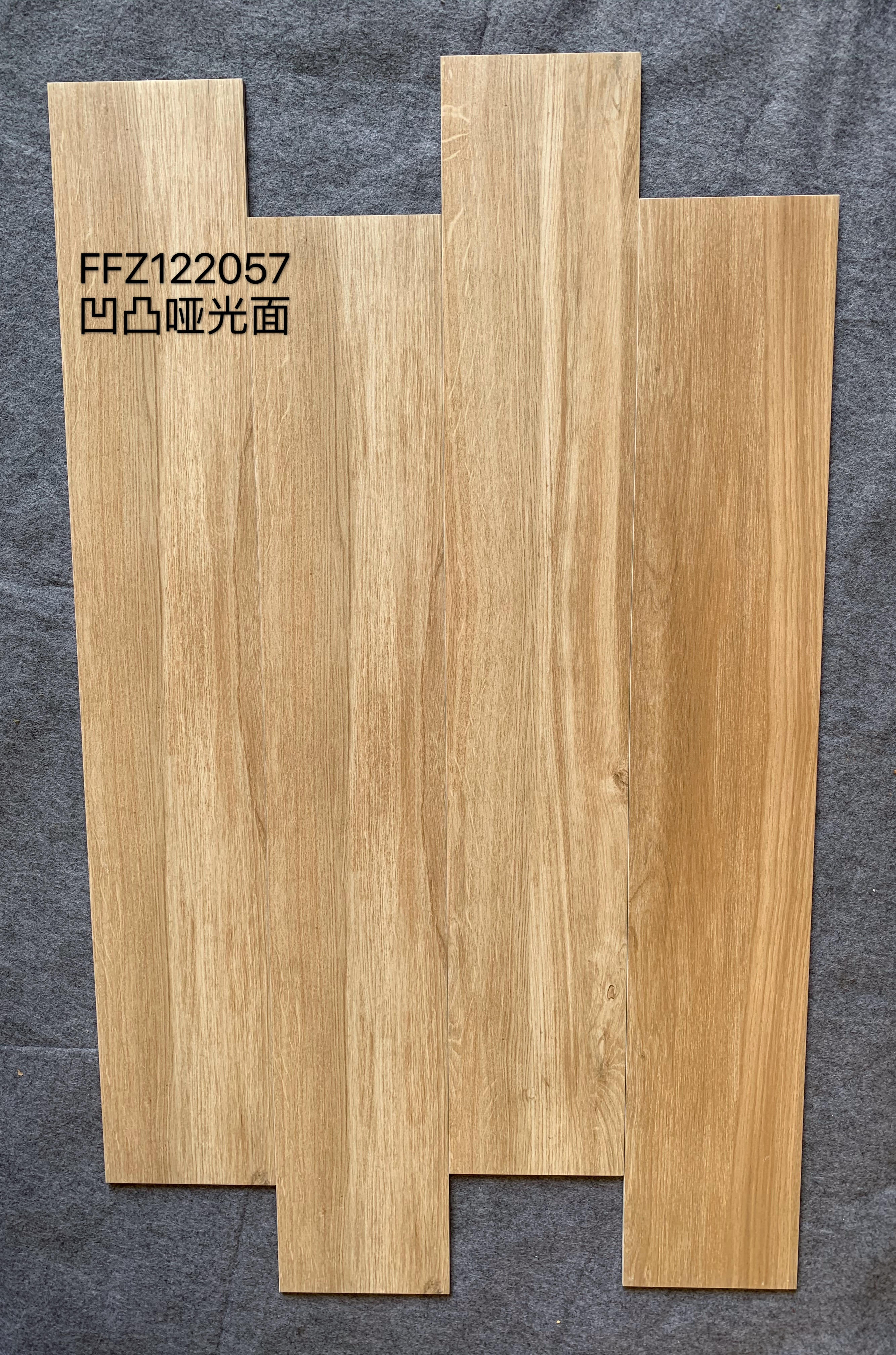 hot sale 200*1200mm wood grain straight edge tile concave-convex matte tile