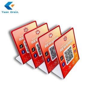 Kunden spezifischer 13,56 MHz NFC-Ständer Acryl-PVC-Chip für kontaktlosen RFID-QR-Code-Überprüfung ständer für Google Facebook-Bewertungen - Product Image 6