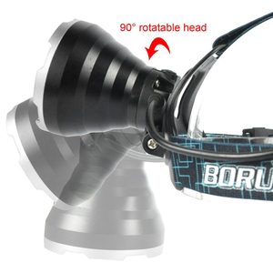 B10 <span class=keywords><strong>XM</strong></span>-<span class=keywords><strong>L2</strong></span> <span class=keywords><strong>LED</strong></span> להאיר פנס 3-מצב 3800LM פנס נטענת ראש לפיד קמפינג ציד עמיד למים פנס