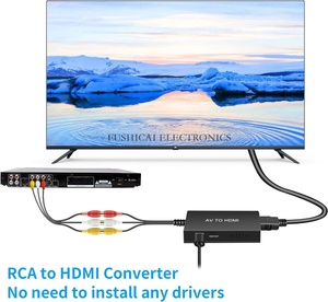 Adaptador de Audio CVBS/Video compuesto compatible con 1080P/720P para proyector HDTV PS2/3 N64 Wii STB Blue-Ray RCA a HD convertidor AV2HDMI - Product Image 4