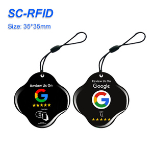 Sosyal medya paylaşımı NFC anahtarlık epoksi 13.56MHz Instagram Facebook Google incelemesi anahtar kart - Product Image 1