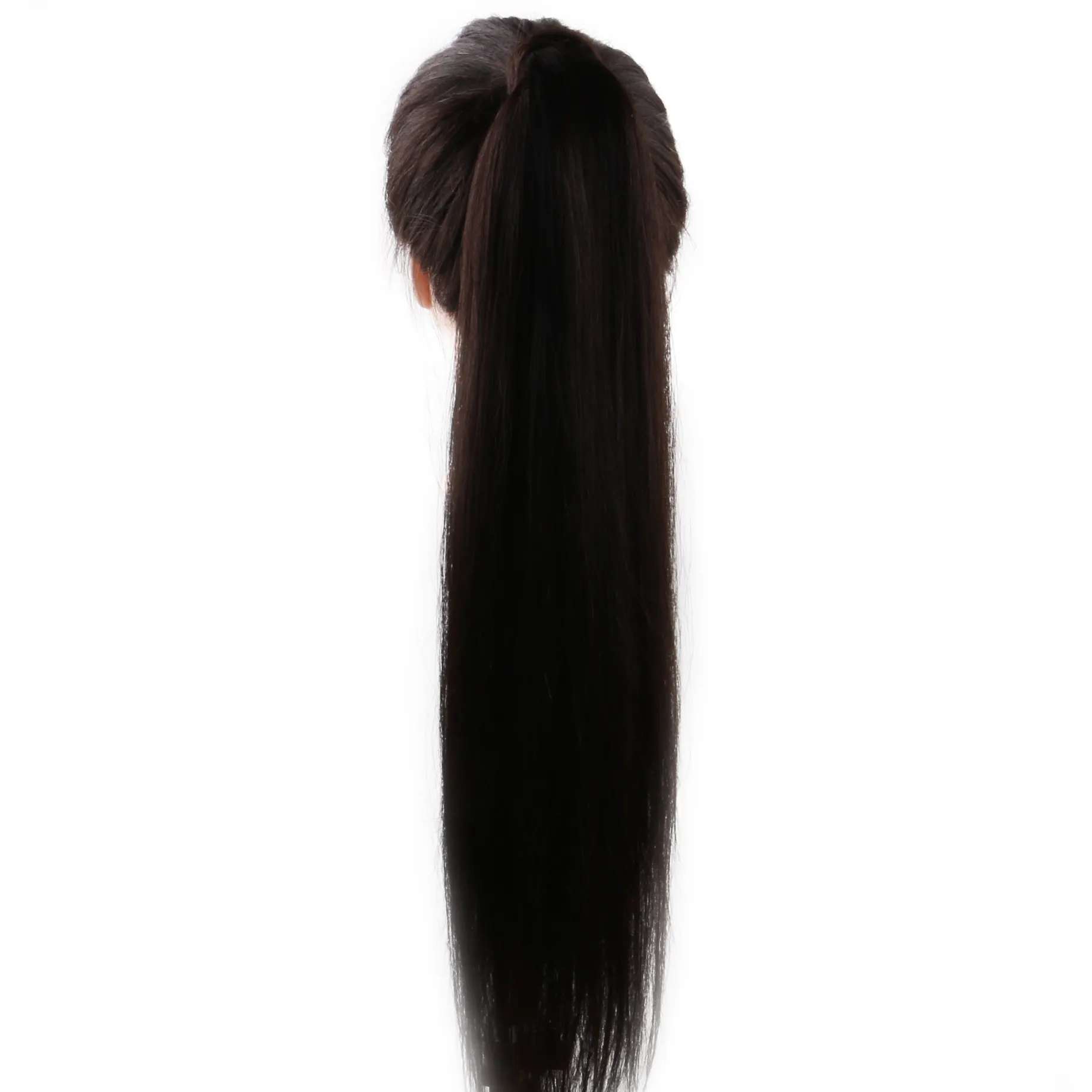 Aplique de cabelo natural, envio rápido, 22 polegadas, rabo de cavalo 100% humano, envoltório em torno de extensões de rabo de cavalo para mulheres, uso em 1 peça