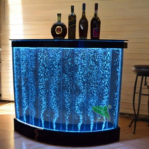 商用家具发光二极管水族馆水泡弧形酒吧柜台接待桌 - Product Image 5